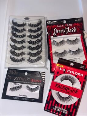 Ardell Fauxmink Wispy Black False Eyelash Bundle